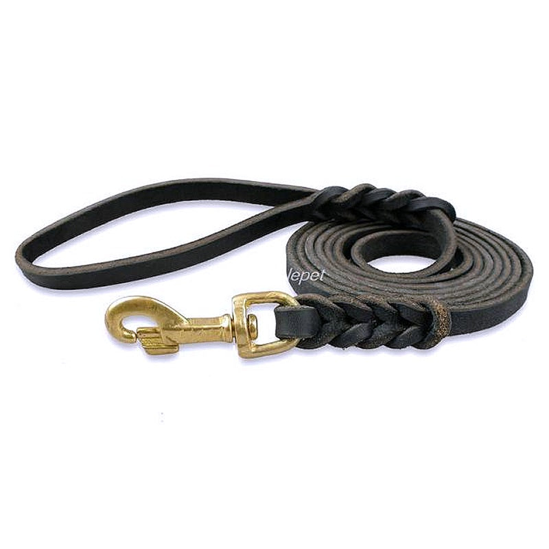 Genuine leather dog leash