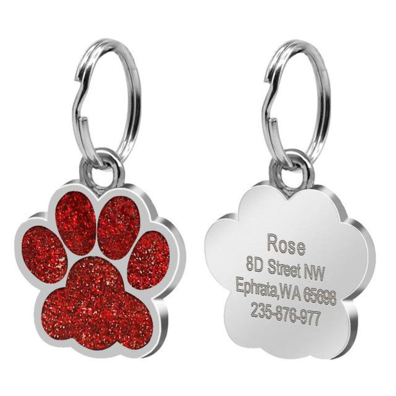 Paw Shape Dog ID Tag