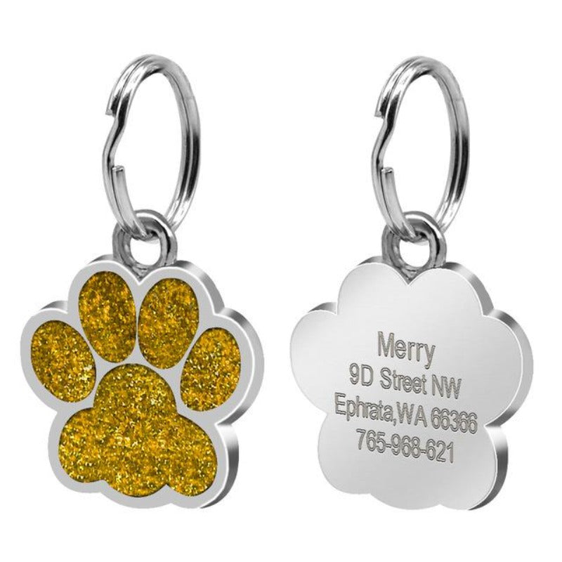 Paw Shape Dog ID Tag
