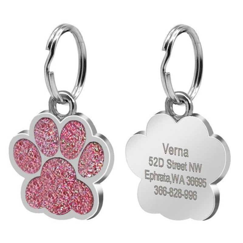 Paw Shape Dog ID Tag