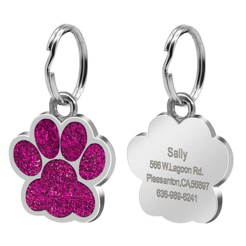 Paw Shape Dog ID Tag