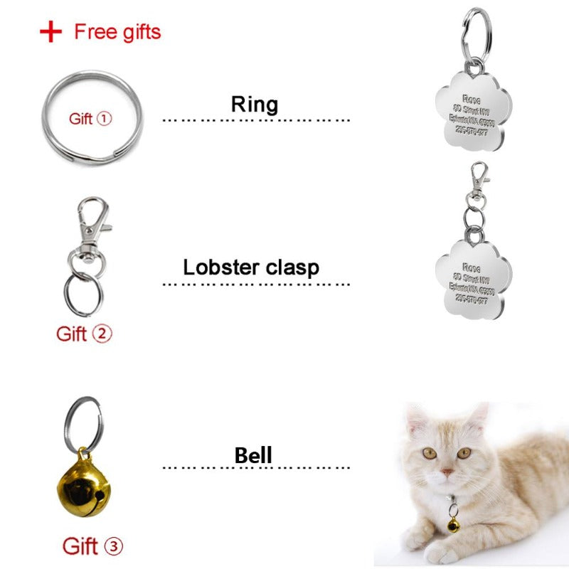 Paw Shape Dog ID Tag