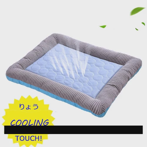 Introducing our Comfortable and Breathable Cooling Pet Bed for Large Dogs! Beat the summer heat with our cooling material, providing ultimate comfort for your furry friend. Available in three sizes to accommodate small, medium, and large pets. Use it indoors or outdoors as a portable and versatile option. No electricity needed - promote deep sleep and relaxation without any hassle. The lightweight washable mat will keep your pet cool always. Give your beloved companion the gift of optimal rest this summer!