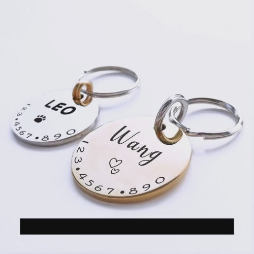 Personalize Your Pups Style with our Custom Engraved Pet ID Tag Collar! Ensure the safe return of your furry friend if ever lost, thanks to our personalized ID tags. Choose from a variety of materials and sizes to perfectly match your pets style. We cater to different dog or cat breeds, offering suitable options for all. Ordering is a breeze with our step-by-step guide provided, and rest assured that each tag is handmade for uniqueness - plus quick turnaround time! Keep your pet stylishly identifiable in ca
