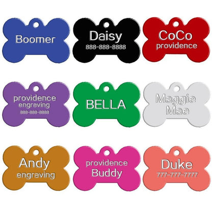 Custom personalized pet dog cat name engraved id collar tag