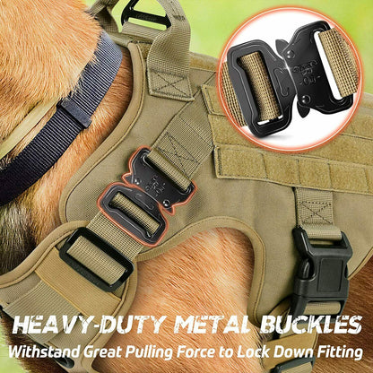Tactical No Pull Military Dog Harness Buckles