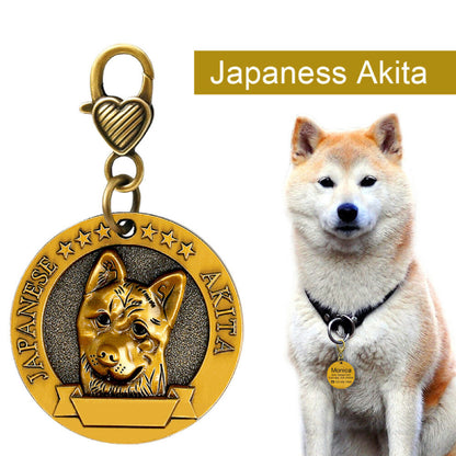 Personalized Gold 3D Dog Tags