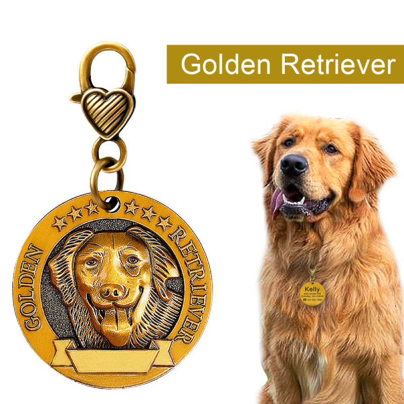 Personalized Gold 3D Dog Tags