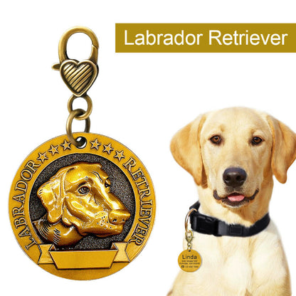 Personalized Gold 3D Dog Tags