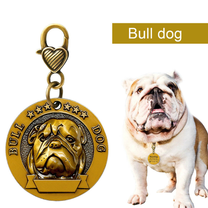 Personalized Gold 3D Dog Tags