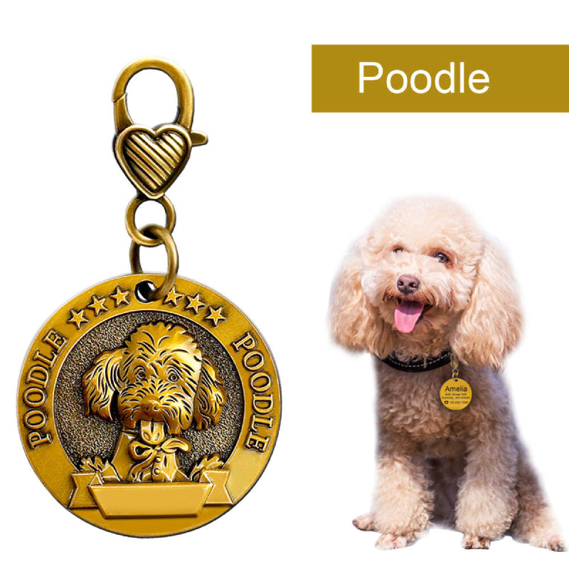 Personalized Gold 3D Dog Tags