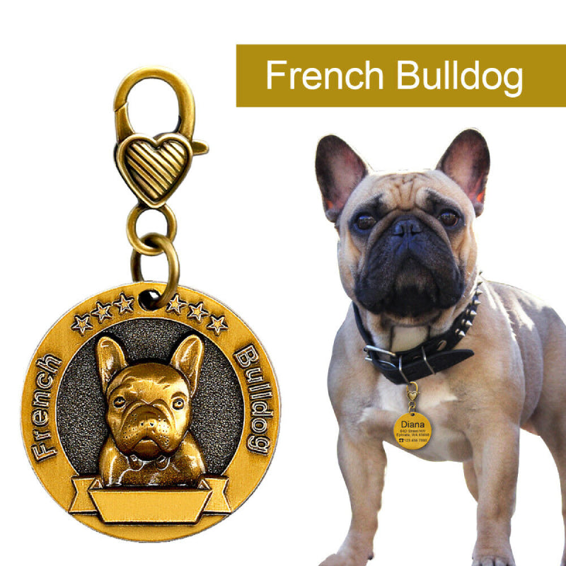 Personalized Gold 3D Dog Tags