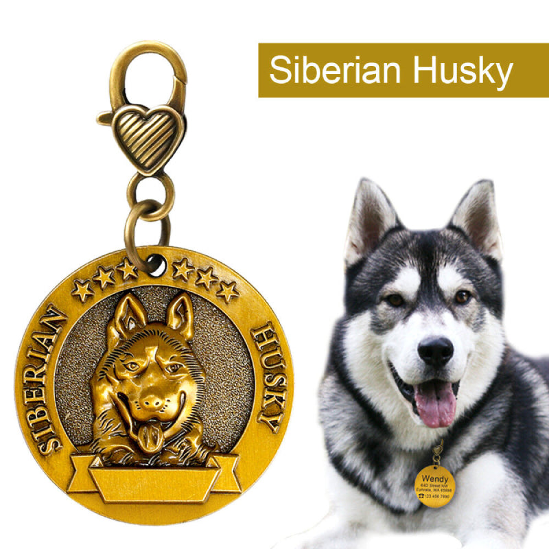 Personalized Gold 3D Dog Tags