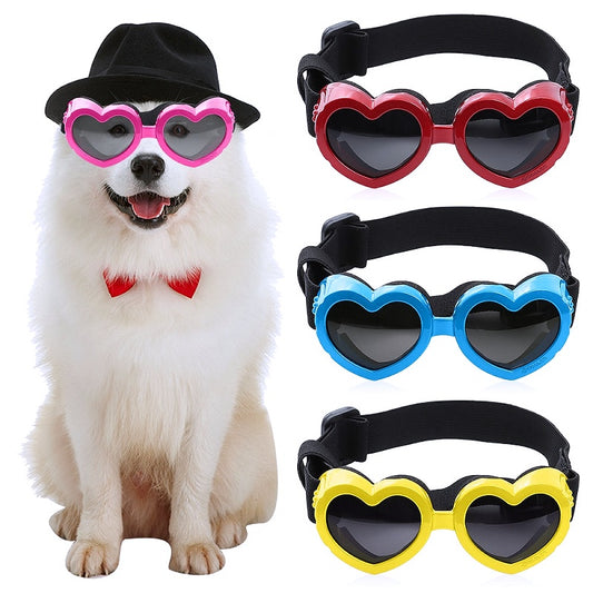 Heart-shaped eyewear for pets 