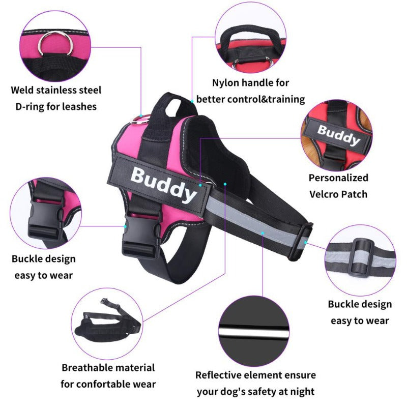 Personalized No Pull Reflective Harness