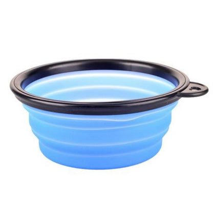 Raised elevated collapsible foldable puppy dog feeder bowl