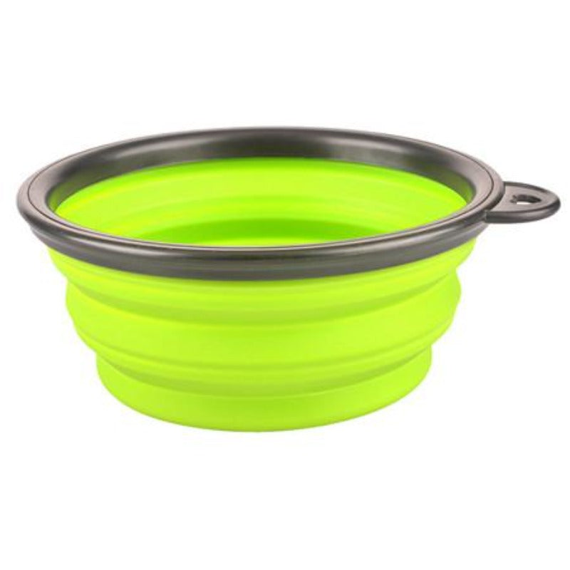 Raised elevated collapsible foldable puppy dog feeder bowl