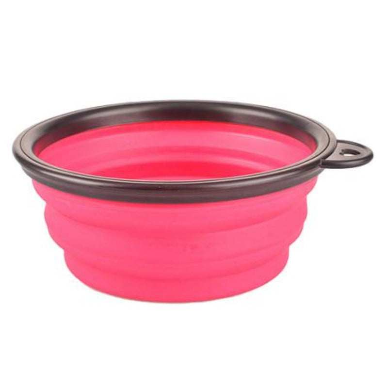 Raised elevated collapsible foldable puppy dog feeder bowl