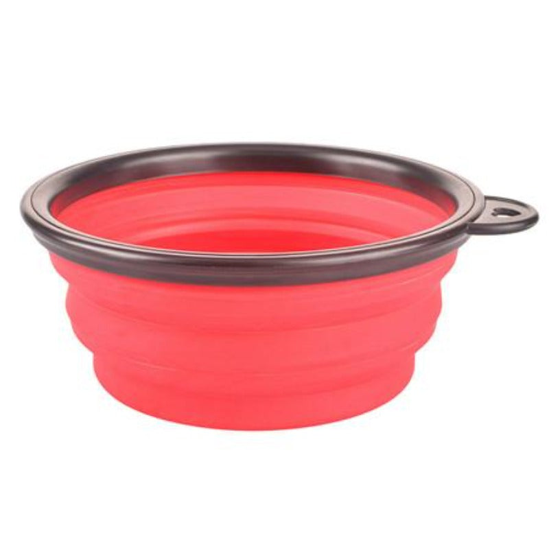 Raised elevated collapsible foldable puppy dog feeder bowl